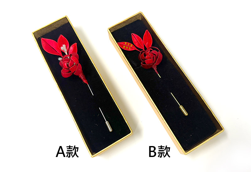 傳統紅春仔花(玫瑰)夾/胸針/髮梳